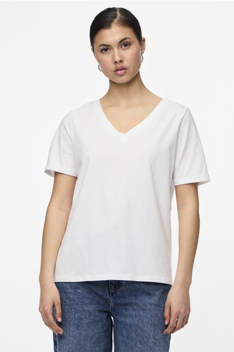 Pieces pcria ss v-neck solid tee noos bc